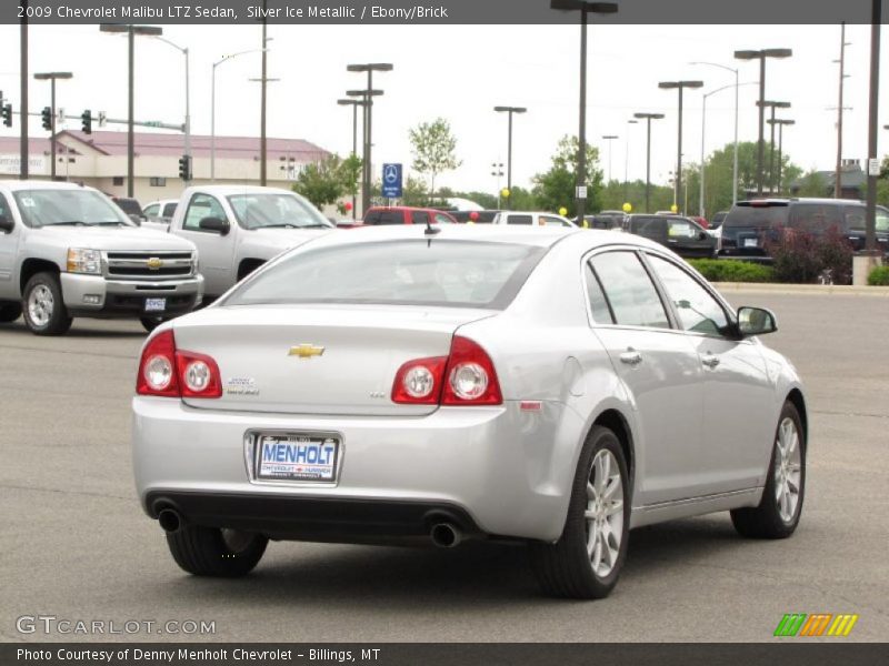 Silver Ice Metallic / Ebony/Brick 2009 Chevrolet Malibu LTZ Sedan