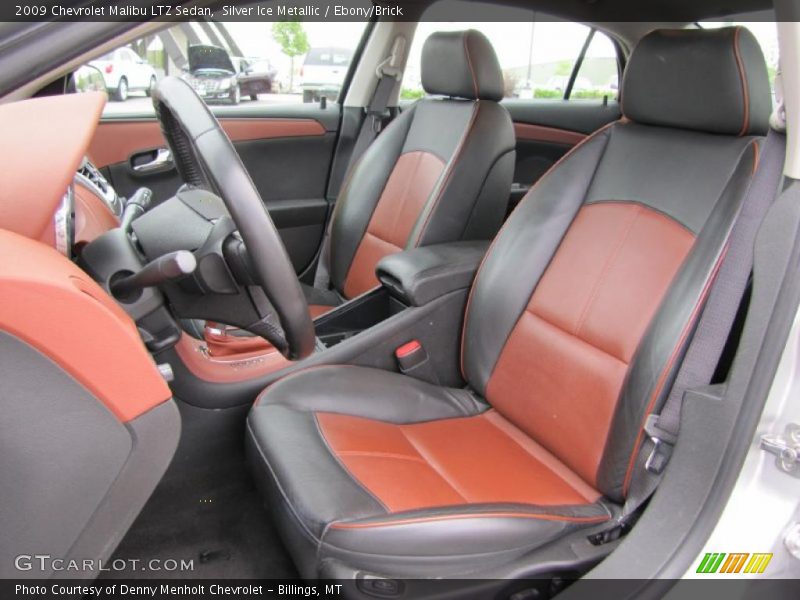 Silver Ice Metallic / Ebony/Brick 2009 Chevrolet Malibu LTZ Sedan