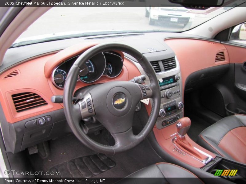 Silver Ice Metallic / Ebony/Brick 2009 Chevrolet Malibu LTZ Sedan
