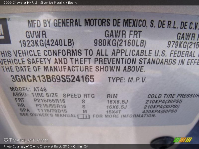 Silver Ice Metallic / Ebony 2009 Chevrolet HHR LS