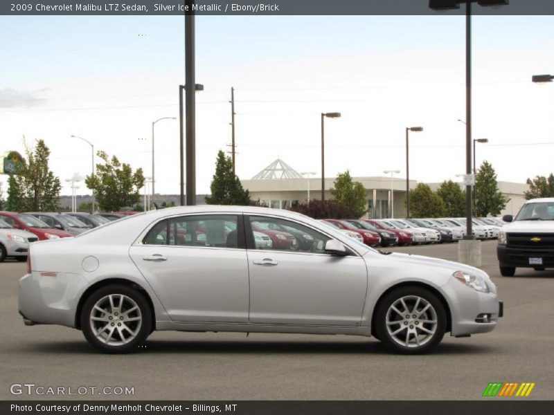 Silver Ice Metallic / Ebony/Brick 2009 Chevrolet Malibu LTZ Sedan