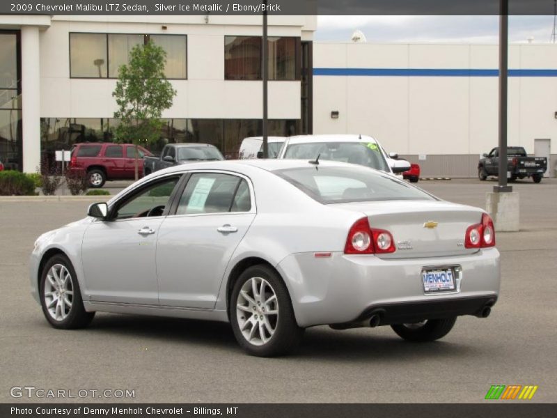 Silver Ice Metallic / Ebony/Brick 2009 Chevrolet Malibu LTZ Sedan