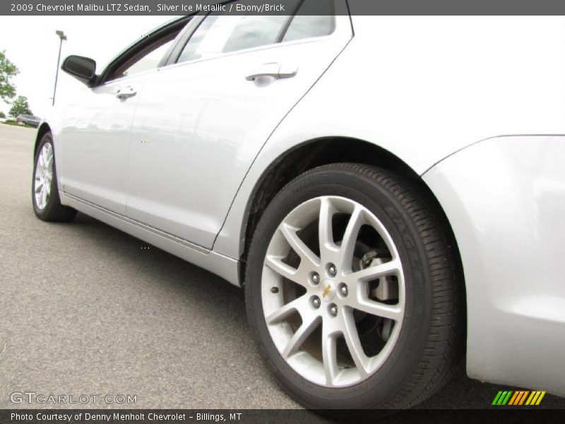 Silver Ice Metallic / Ebony/Brick 2009 Chevrolet Malibu LTZ Sedan