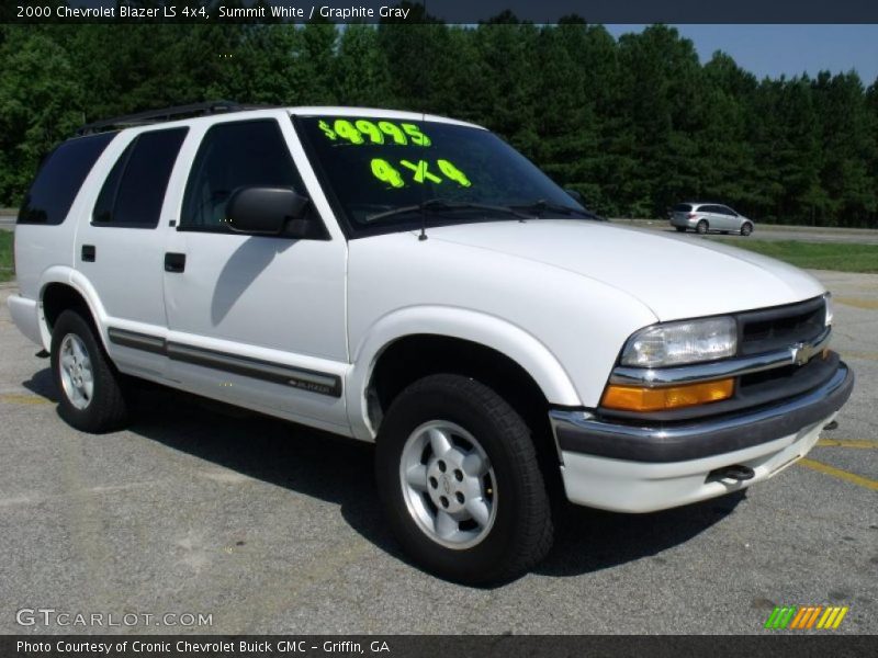 Summit White / Graphite Gray 2000 Chevrolet Blazer LS 4x4