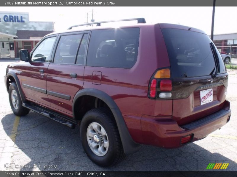 Cambridge Red Pearl / Gray 2002 Mitsubishi Montero Sport ES