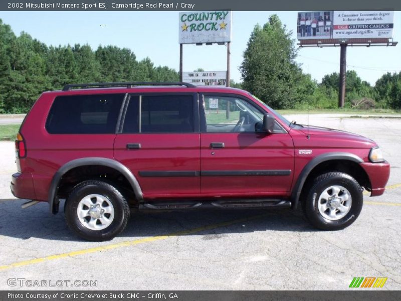Cambridge Red Pearl / Gray 2002 Mitsubishi Montero Sport ES