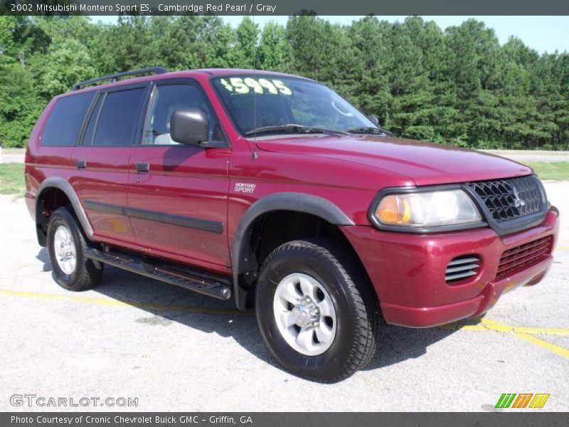 Cambridge Red Pearl / Gray 2002 Mitsubishi Montero Sport ES