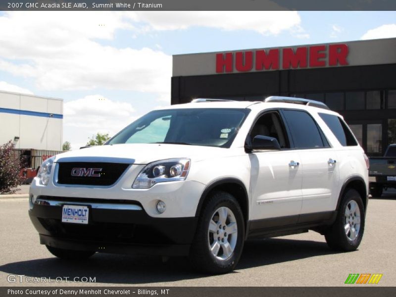 Summit White / Titanium 2007 GMC Acadia SLE AWD