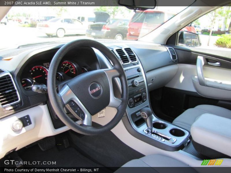 Summit White / Titanium 2007 GMC Acadia SLE AWD