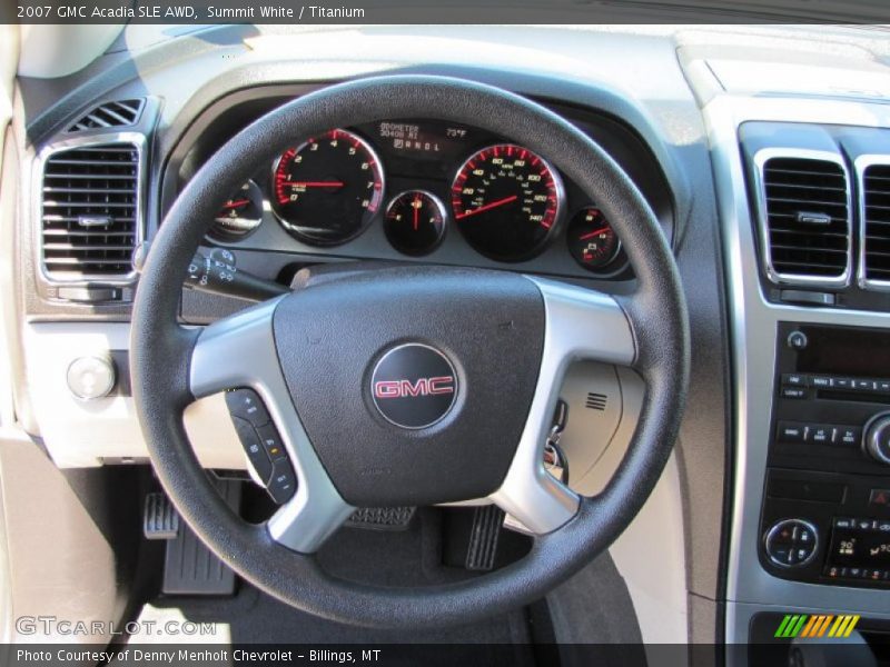 Summit White / Titanium 2007 GMC Acadia SLE AWD