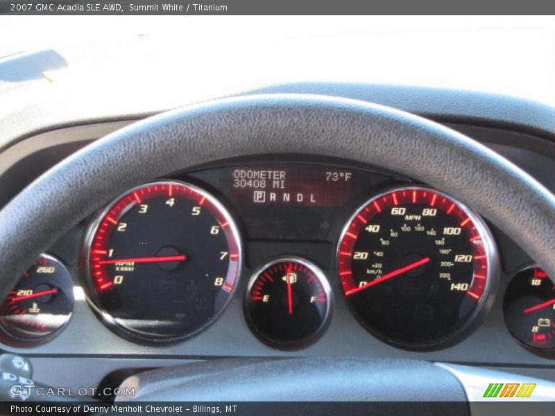 Summit White / Titanium 2007 GMC Acadia SLE AWD