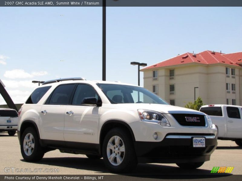 Summit White / Titanium 2007 GMC Acadia SLE AWD