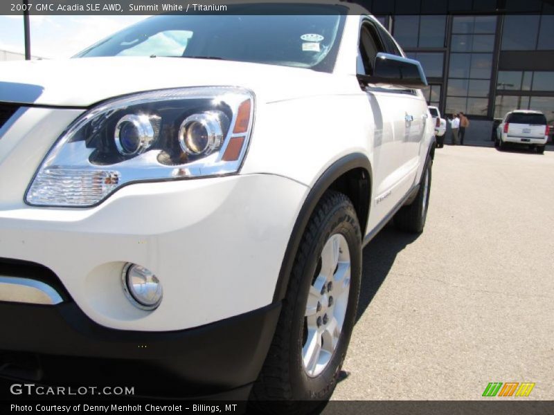 Summit White / Titanium 2007 GMC Acadia SLE AWD