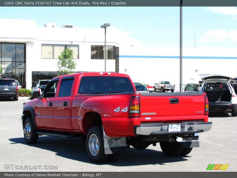 Fire Red / Graphite 2002 GMC Sierra 3500 SLT Crew Cab 4x4 Dually