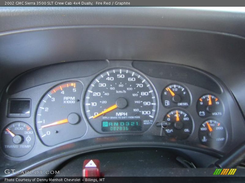 Fire Red / Graphite 2002 GMC Sierra 3500 SLT Crew Cab 4x4 Dually