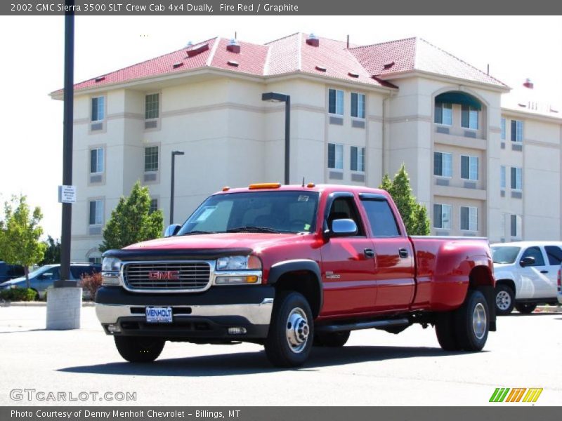 Fire Red / Graphite 2002 GMC Sierra 3500 SLT Crew Cab 4x4 Dually