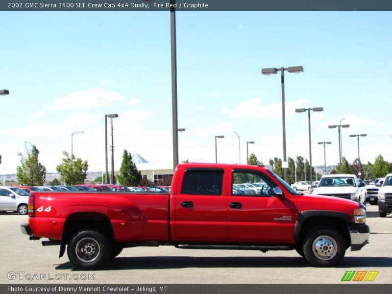 Fire Red / Graphite 2002 GMC Sierra 3500 SLT Crew Cab 4x4 Dually