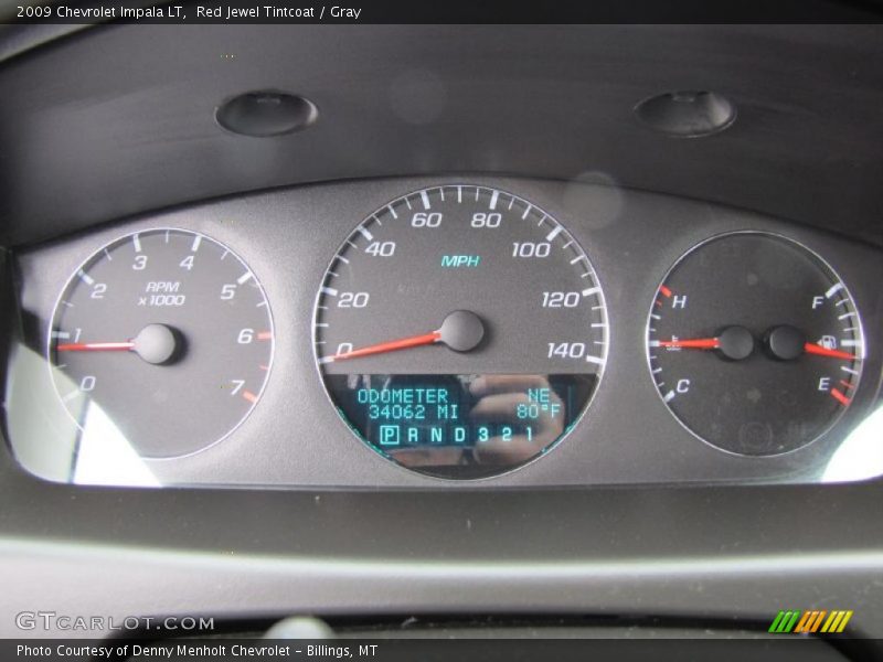 Red Jewel Tintcoat / Gray 2009 Chevrolet Impala LT