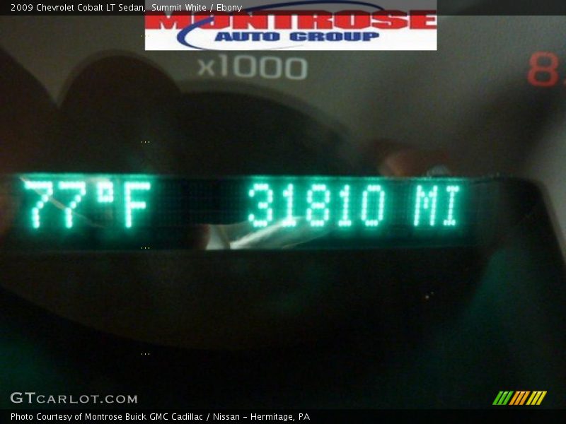 Summit White / Ebony 2009 Chevrolet Cobalt LT Sedan