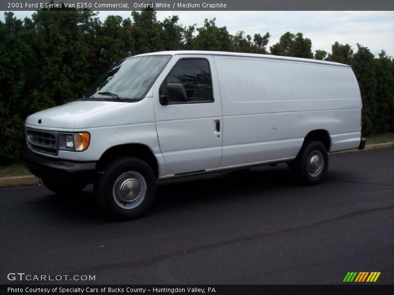Oxford White / Medium Graphite 2001 Ford E Series Van E350 Commercial