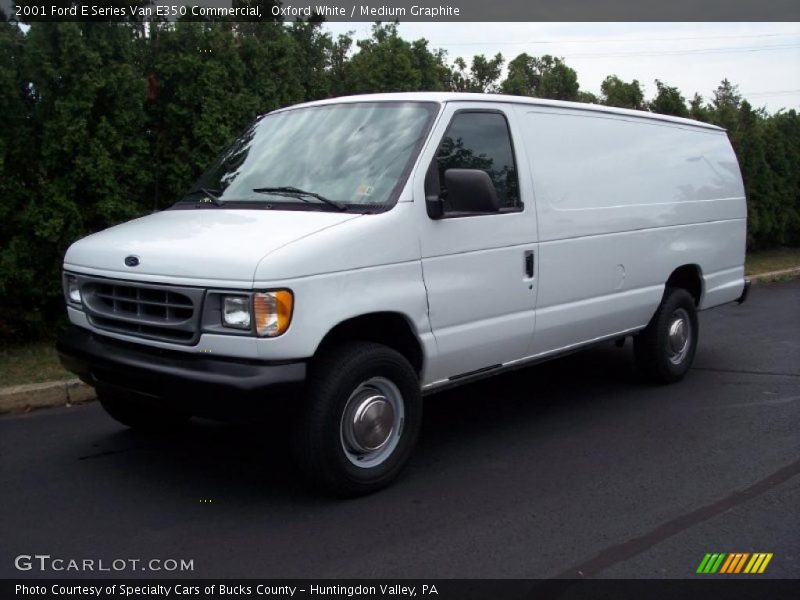 Oxford White / Medium Graphite 2001 Ford E Series Van E350 Commercial