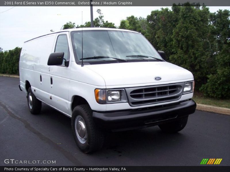 Oxford White / Medium Graphite 2001 Ford E Series Van E350 Commercial