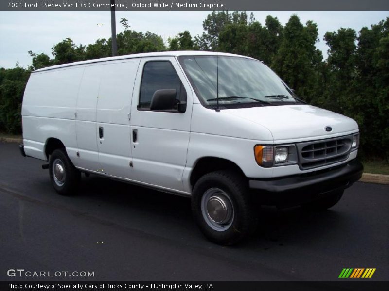 Oxford White / Medium Graphite 2001 Ford E Series Van E350 Commercial