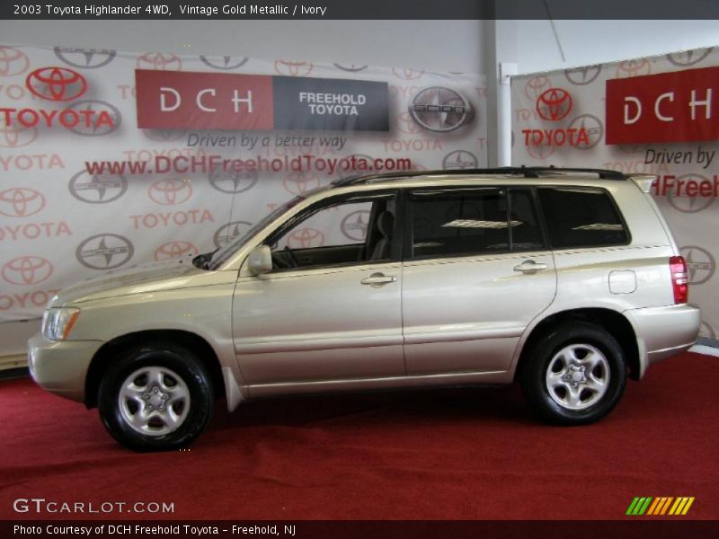 Vintage Gold Metallic / Ivory 2003 Toyota Highlander 4WD