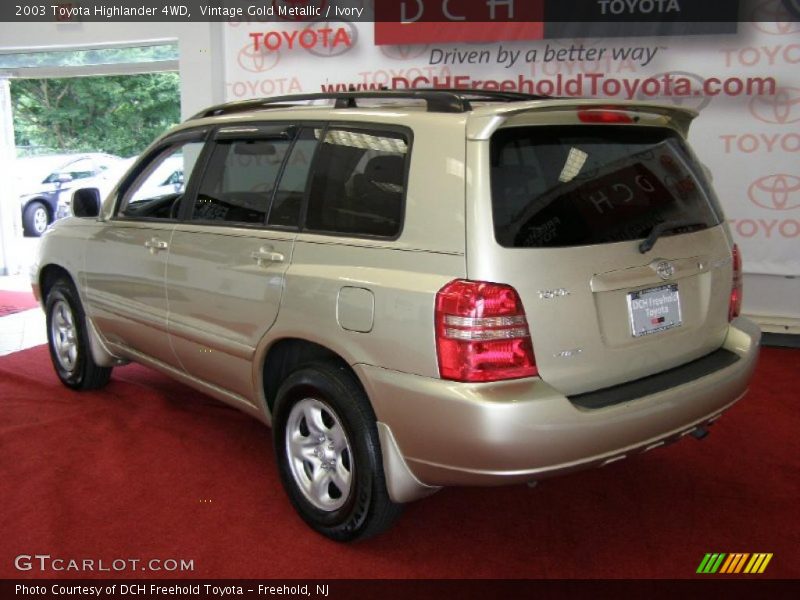 Vintage Gold Metallic / Ivory 2003 Toyota Highlander 4WD