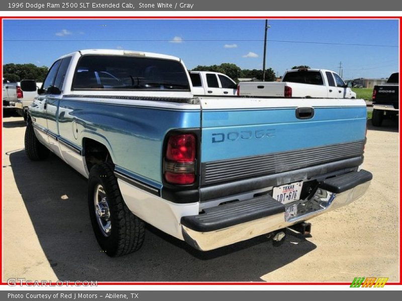 Stone White / Gray 1996 Dodge Ram 2500 SLT Extended Cab