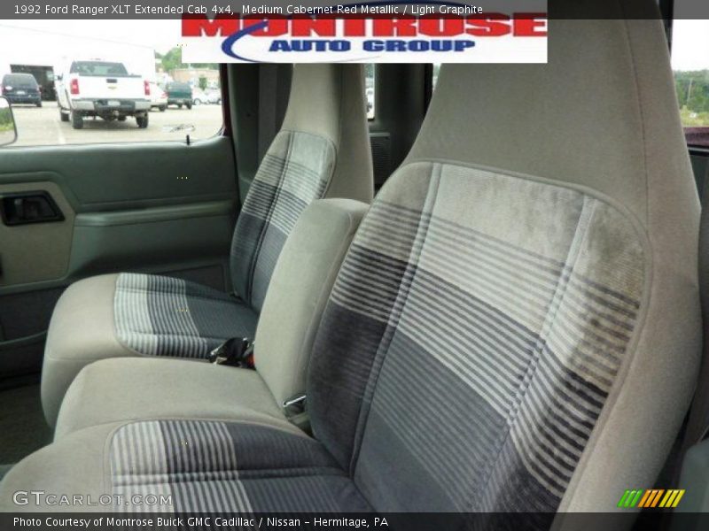 Medium Cabernet Red Metallic / Light Graphite 1992 Ford Ranger XLT Extended Cab 4x4