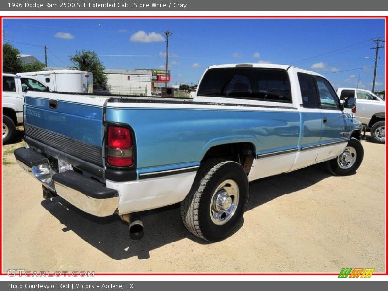 Stone White / Gray 1996 Dodge Ram 2500 SLT Extended Cab