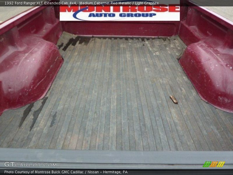Medium Cabernet Red Metallic / Light Graphite 1992 Ford Ranger XLT Extended Cab 4x4