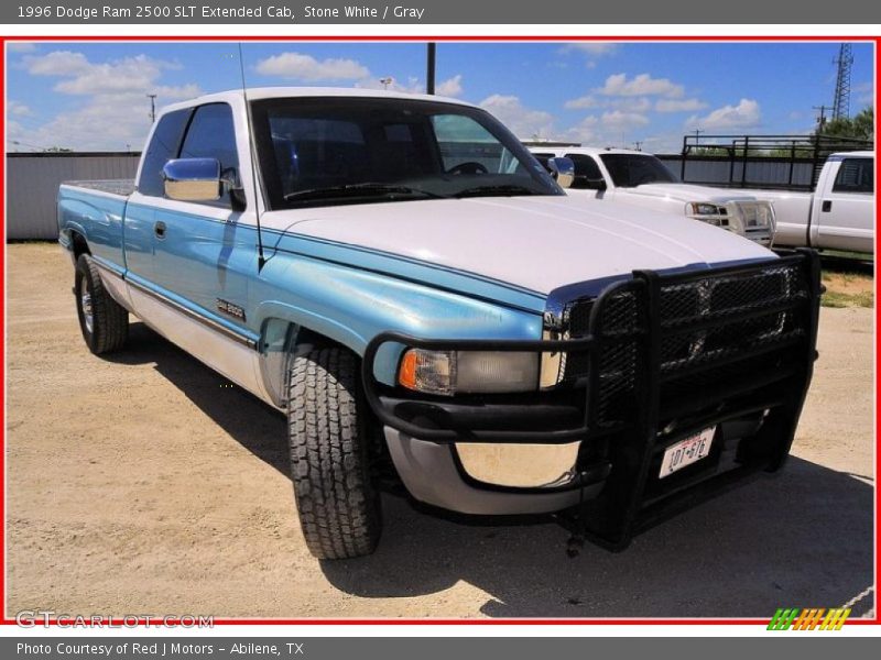 Stone White / Gray 1996 Dodge Ram 2500 SLT Extended Cab