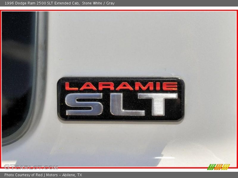 Stone White / Gray 1996 Dodge Ram 2500 SLT Extended Cab