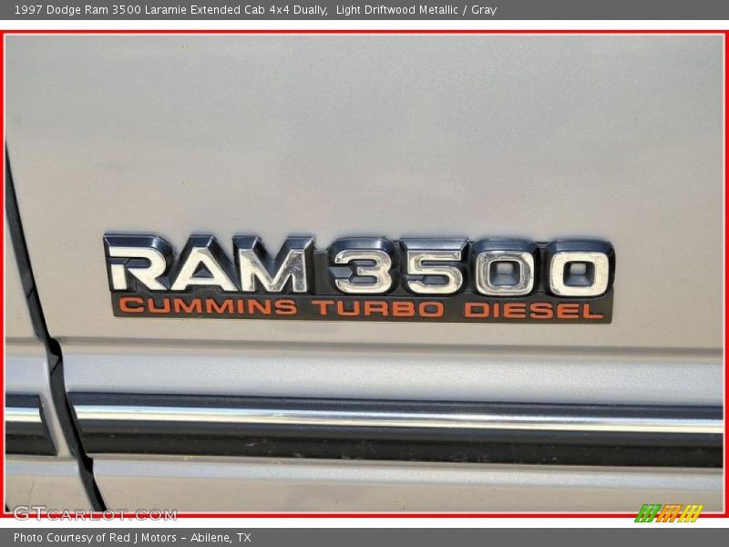 Light Driftwood Metallic / Gray 1997 Dodge Ram 3500 Laramie Extended Cab 4x4 Dually