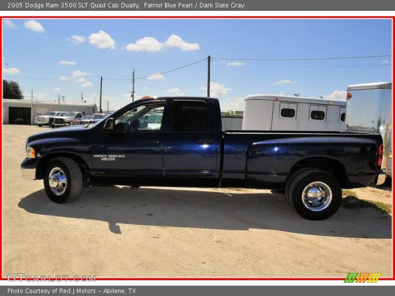 Patriot Blue Pearl / Dark Slate Gray 2005 Dodge Ram 3500 SLT Quad Cab Dually