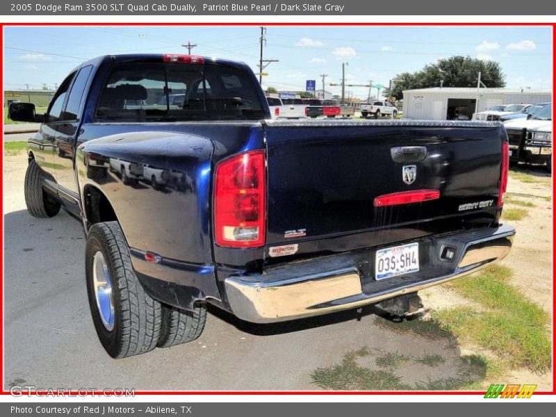 Patriot Blue Pearl / Dark Slate Gray 2005 Dodge Ram 3500 SLT Quad Cab Dually