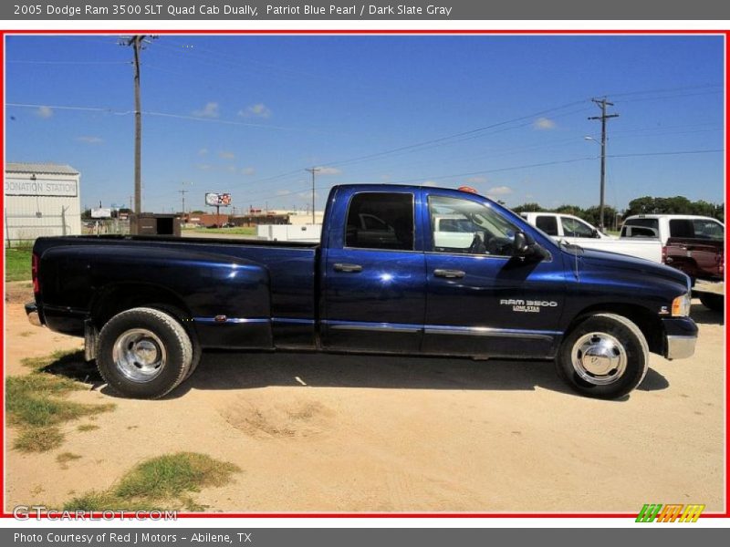 Patriot Blue Pearl / Dark Slate Gray 2005 Dodge Ram 3500 SLT Quad Cab Dually