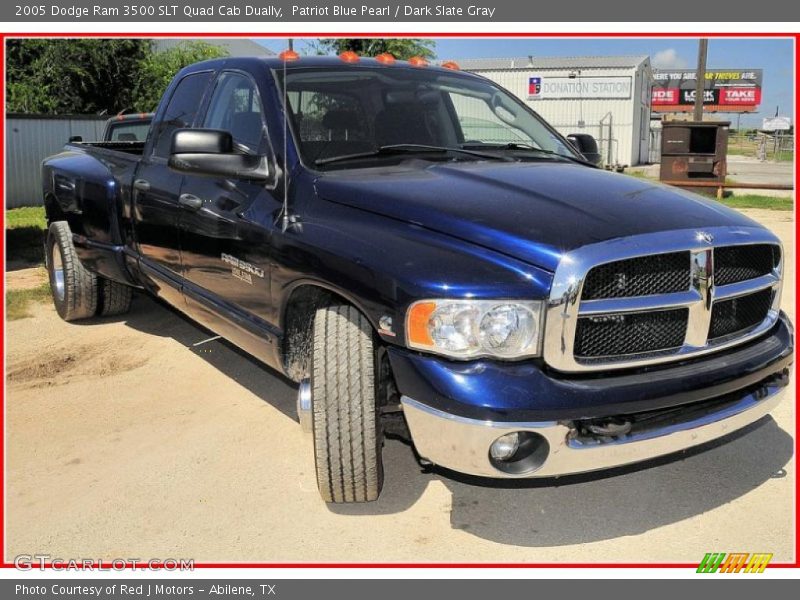 Patriot Blue Pearl / Dark Slate Gray 2005 Dodge Ram 3500 SLT Quad Cab Dually