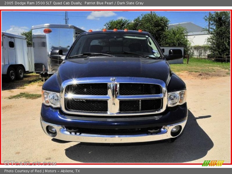 Patriot Blue Pearl / Dark Slate Gray 2005 Dodge Ram 3500 SLT Quad Cab Dually