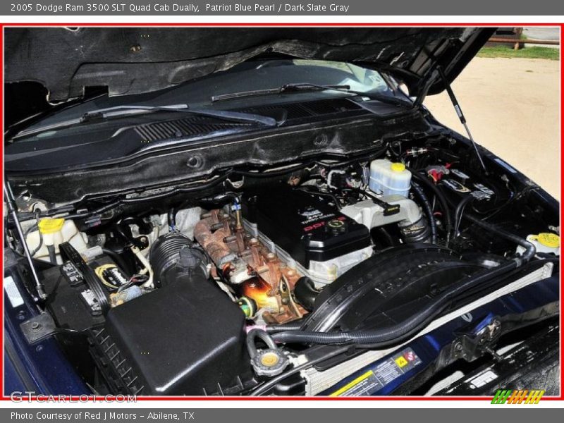 Patriot Blue Pearl / Dark Slate Gray 2005 Dodge Ram 3500 SLT Quad Cab Dually