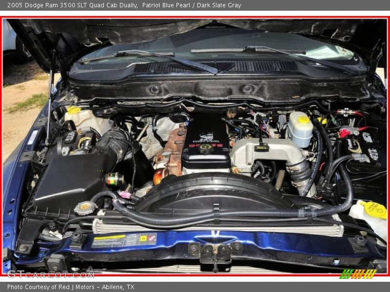 Patriot Blue Pearl / Dark Slate Gray 2005 Dodge Ram 3500 SLT Quad Cab Dually