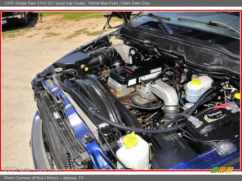 Patriot Blue Pearl / Dark Slate Gray 2005 Dodge Ram 3500 SLT Quad Cab Dually