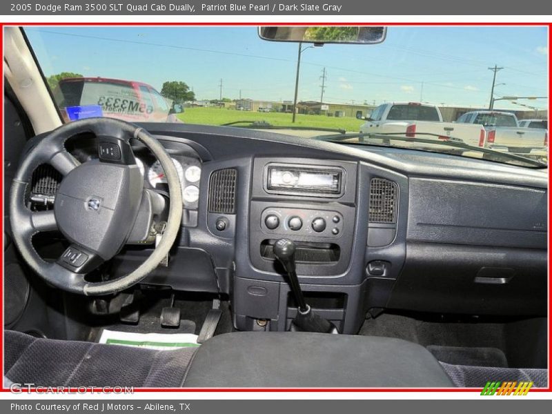 Patriot Blue Pearl / Dark Slate Gray 2005 Dodge Ram 3500 SLT Quad Cab Dually
