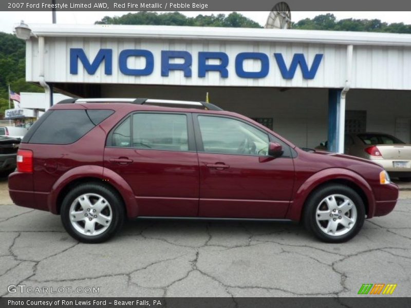 Red Fire Metallic / Pebble Beige 2007 Ford Freestyle Limited AWD