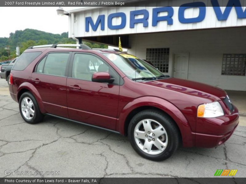Red Fire Metallic / Pebble Beige 2007 Ford Freestyle Limited AWD