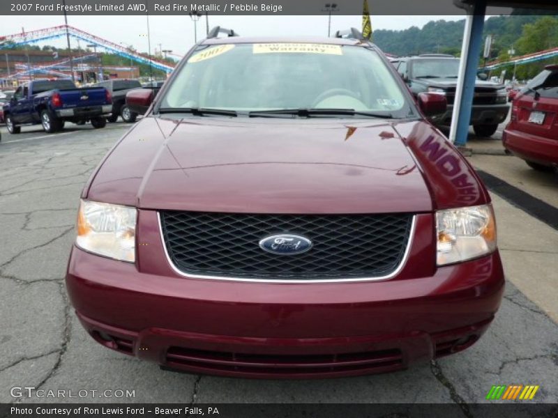 Red Fire Metallic / Pebble Beige 2007 Ford Freestyle Limited AWD