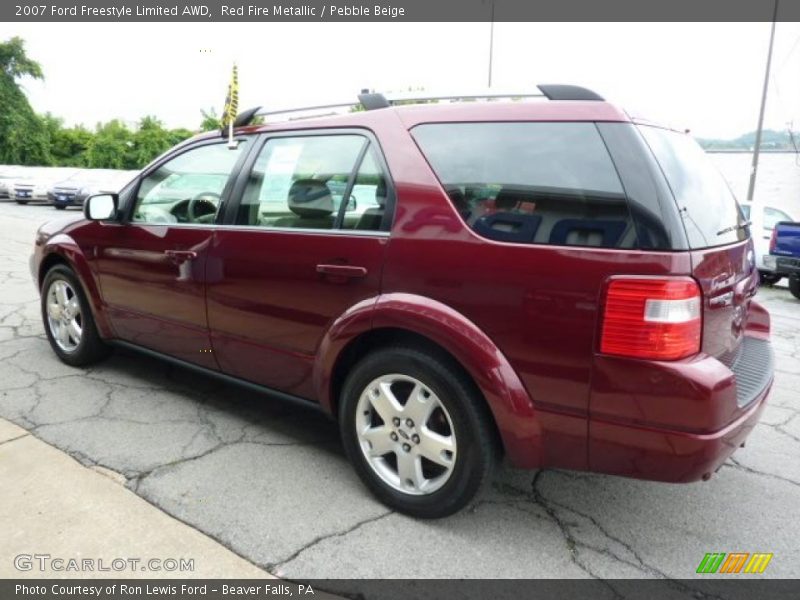 Red Fire Metallic / Pebble Beige 2007 Ford Freestyle Limited AWD