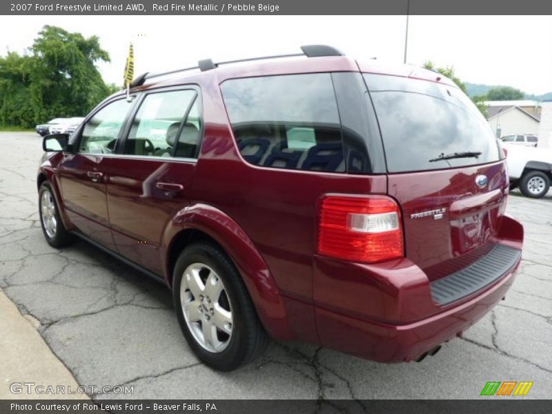 Red Fire Metallic / Pebble Beige 2007 Ford Freestyle Limited AWD